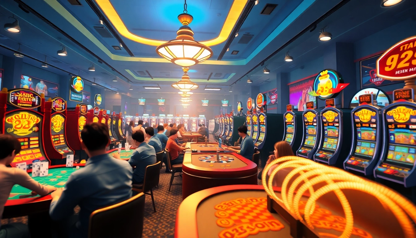 BJ38 online gaming scene showcasing enthusiastic players and diverse betting options.