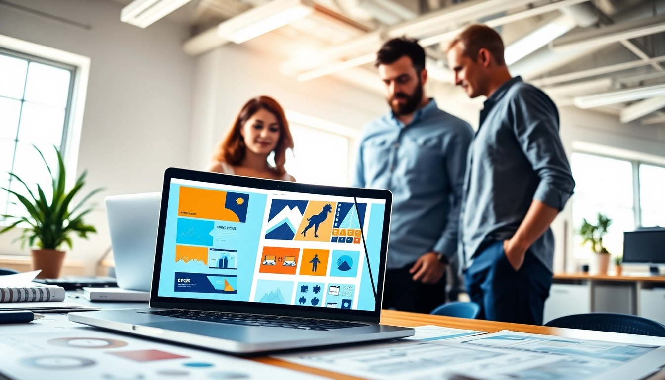 Web Design Hereford professionals collaborating on a modern website project in a bright studio.