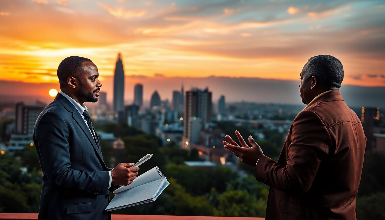 Engaging Kenya News report featuring a journalist in Nairobi, highlighting local stories.