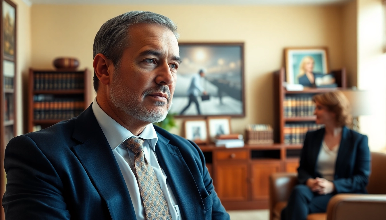 Engaging Manassas Personal Injury Lawyer providing legal advice to a client in a professional office.