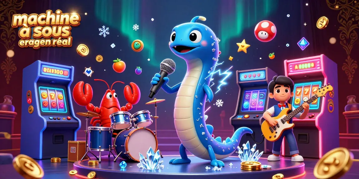 Jouez aux machines à sous en ligne argent réel avec une illustration dynamique d'anguilles, de homards et d'hippocampes dans un casino sous-marin.