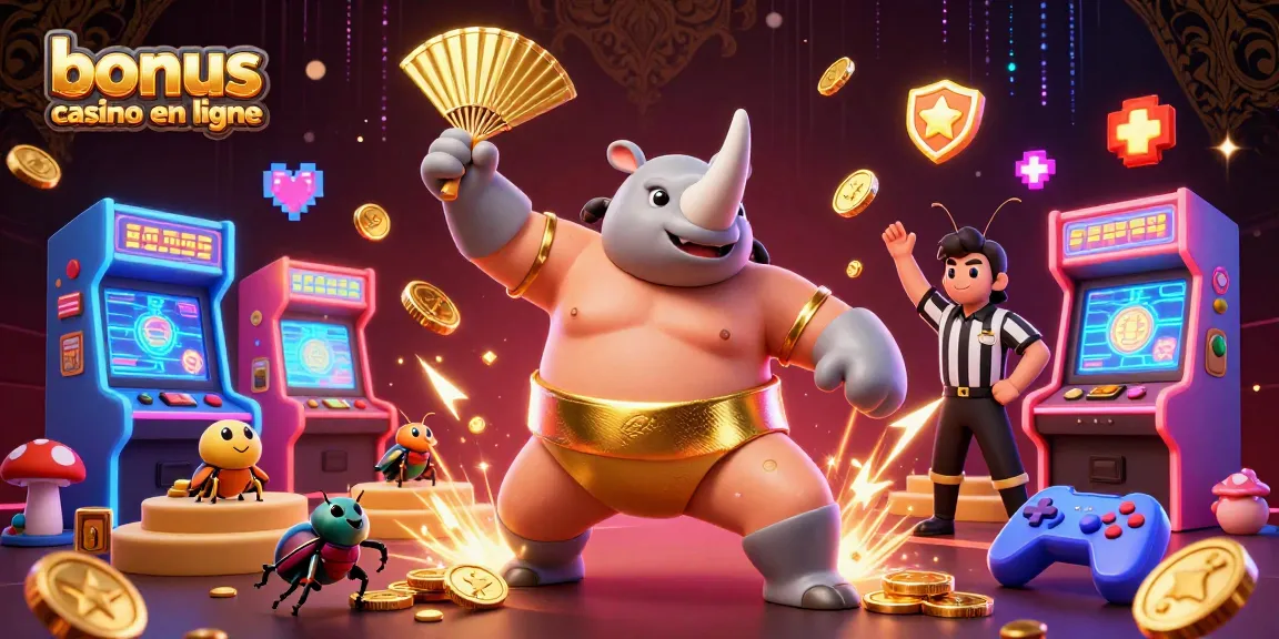 Offrez-vous des gains avec bonus casino en ligne, où un scarabée rhinocéros remet des pièces d'or!