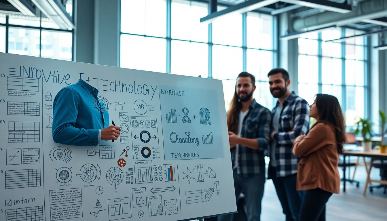 Team collaborating on innovative Technology projects in a modern workspace.