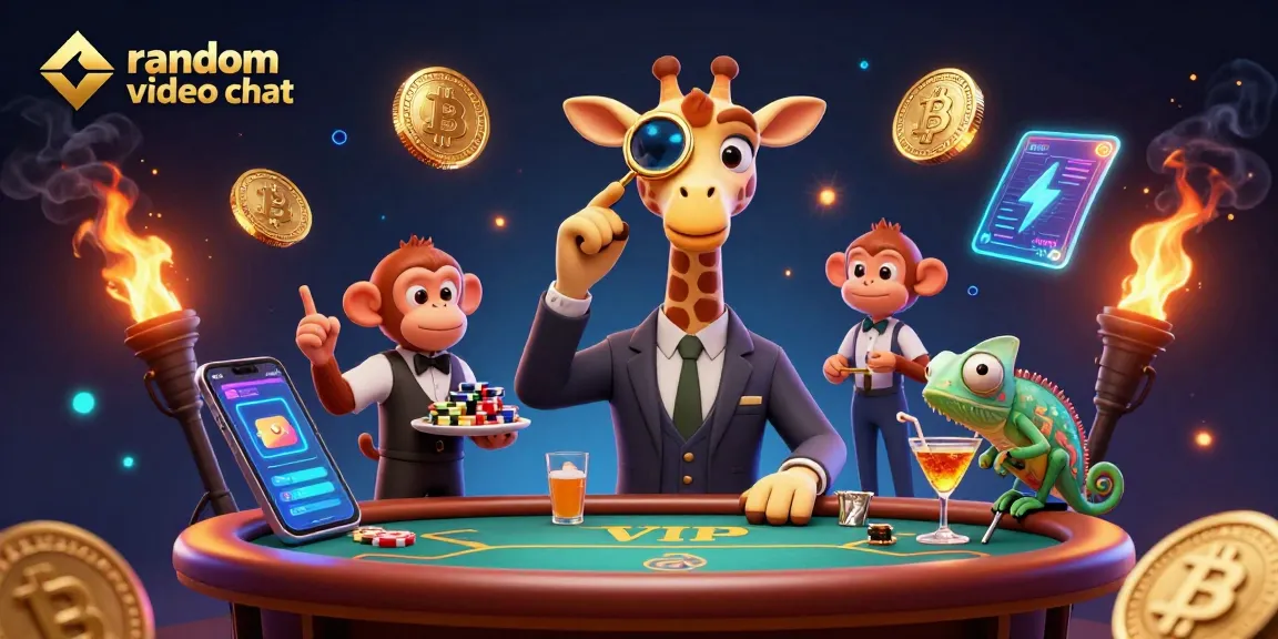 Engage in random video chat with high-roller personalities in a vibrant gaming scene.