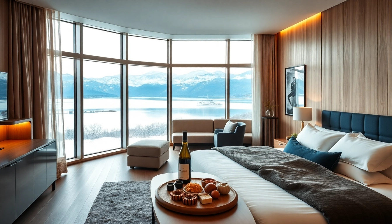 Experience the elegance of a luxury hotel in Sweden with stunning lake views and modern design.