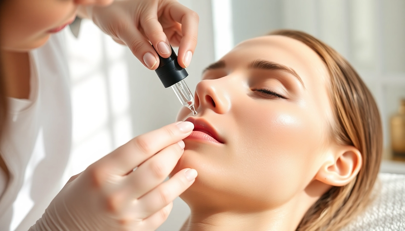 Applying the best microneedling serum for effective skincare treatment in a serene spa.