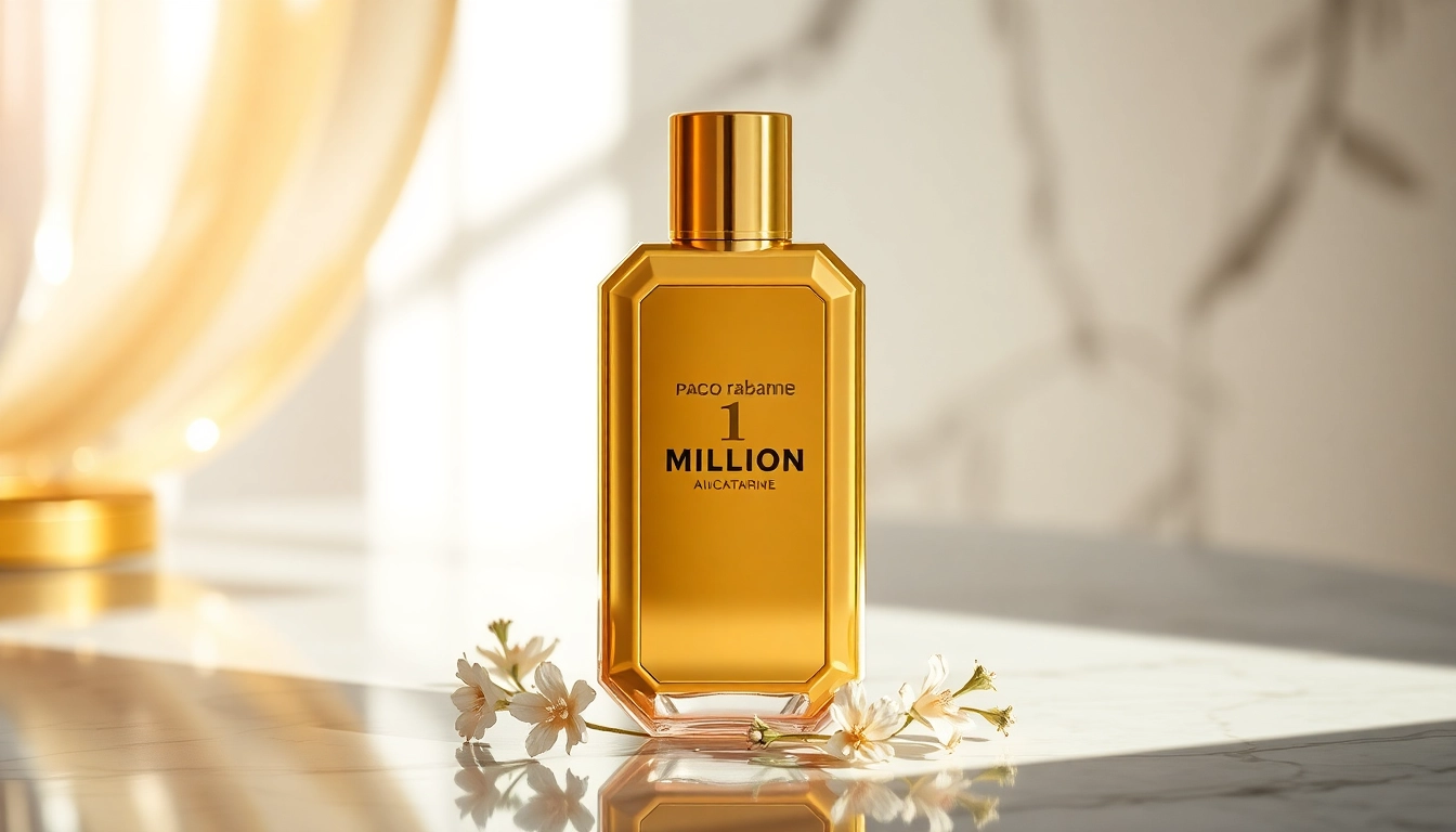 Showcasing the Paco Rabanne 1 Million fragrance bottle, highlighting its elegance and luxury.