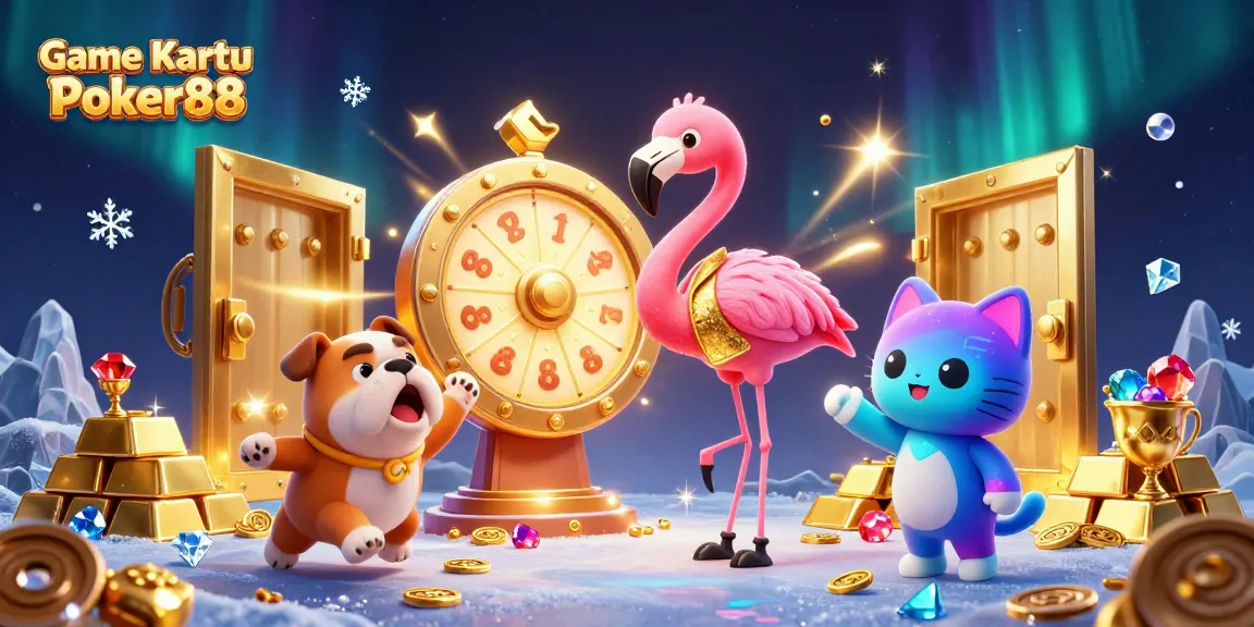 Engage with Game Kartu Poker88 excitement in a vibrant, detailed 3D casino scene.