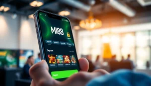 Experience the modern MV 88 online gambling app interface with vibrant graphics and secure payment features.