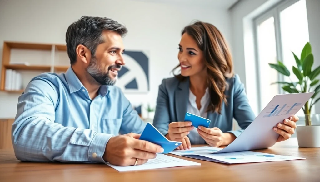 신용카드 현금화 방법에 대해 상담하는 장면을 보여줍니다.