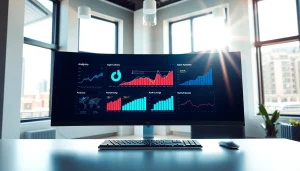 Engage with the TikTok SMM panel through a modern digital workspace setup showcasing analytics.