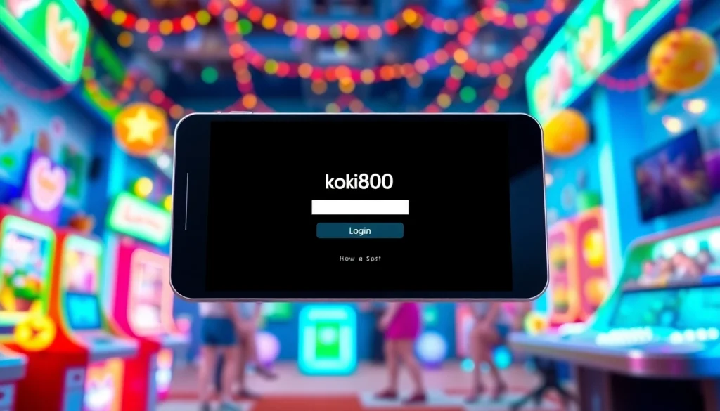 Mengakses antarmuka menarik dari koi800 login game di perangkat modern dengan suasana permainan yang ceria.