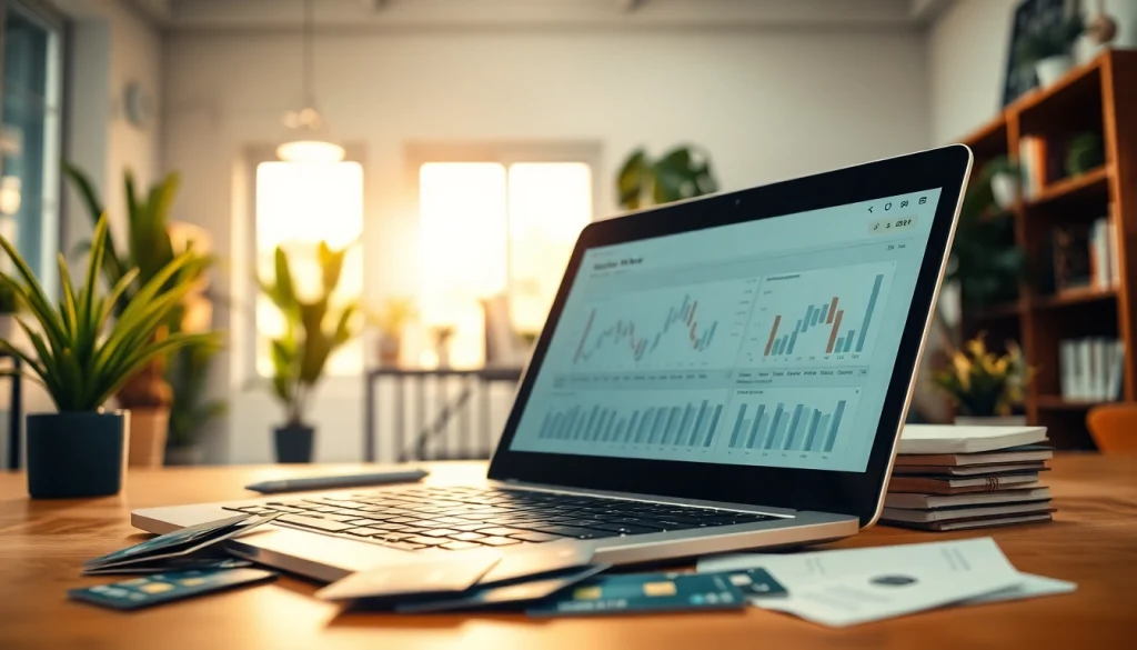 신용카드 현금화 방법을 분석하는 금융 전문가의 사무실 풍경