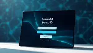 Mengakses login bensu4d di halaman utama dengan tampilan modern dan interaktif.