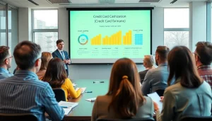 카드 현금화 관련 세미나에서 정보를 얻는 참석자들.