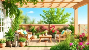 Explore a cozy outdoor space at https://merithome.co.uk with inviting greenery and relaxing seating.