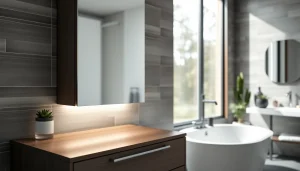 Beleuchten Sie den sonni Spiegelschrank mit eleganter LED-Beleuchtung und modernem Design.