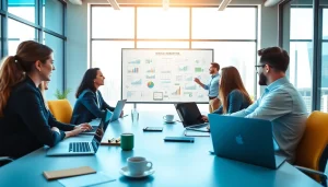 Brainstorming strategies for effective smm panel marketing in a modern office.