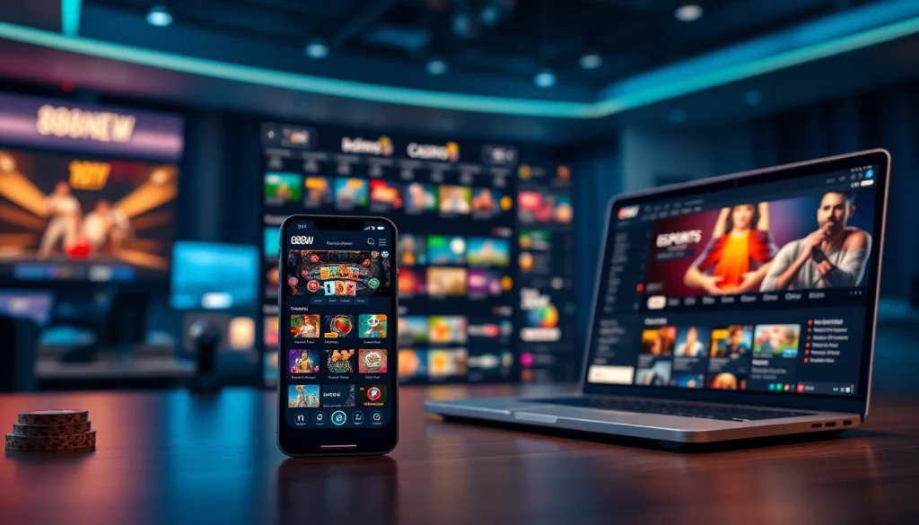 Explore the vibrant 888 new online gambling platform interface showcasing games and betting options.