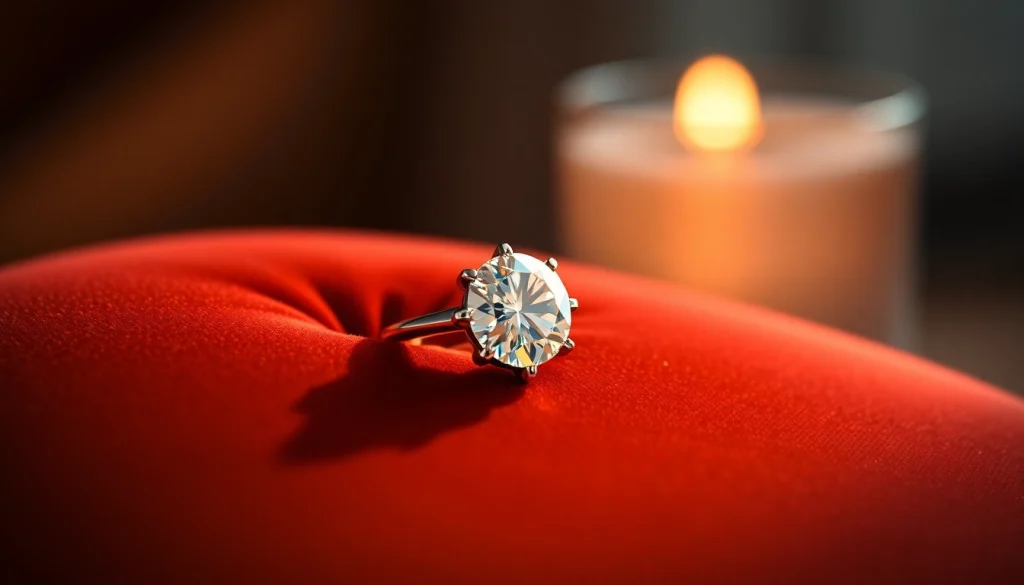High-quality photography of stunning diamond ring emphasizing sparkle and detail