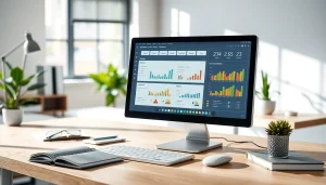 Visual representation of order processing software showcasing its intuitive dashboard and user-friendly interface in a professional setting.