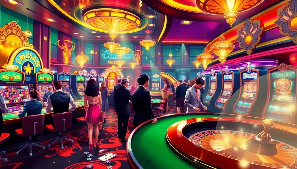 Explore the vibrant gaming scene at mm88.directory featuring dynamic roulette tables and engaging slot machines.