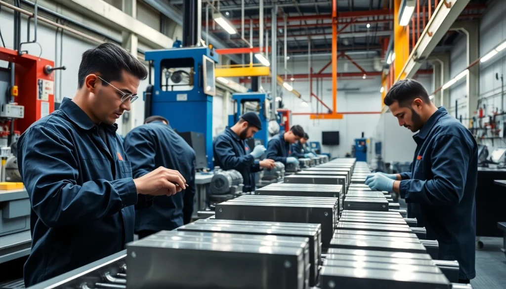 Manufacturing NdFeB magnets with precision in a professional setting, representing Ndfeb magnets manufacturer in china.