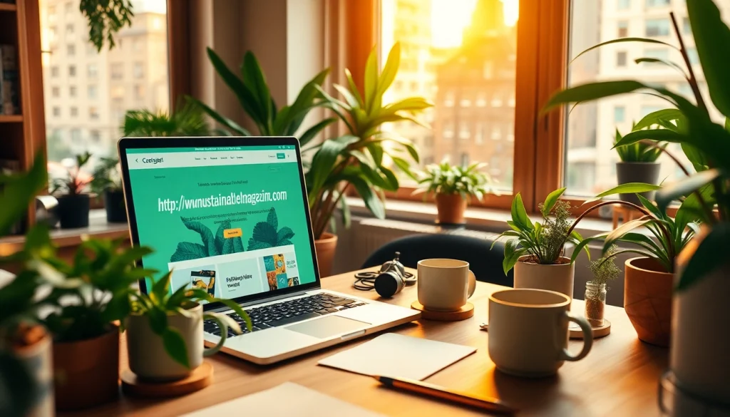 Read the latest sustainable living articles at https://www.unsustainablemagazine.com in a cozy, eco-friendly workspace.