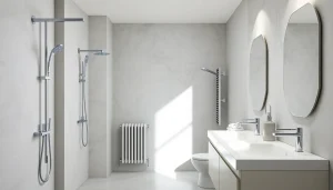 Präsentation von hochwertigen sonni sanitär Produkten in einem eleganten Badezimmer.