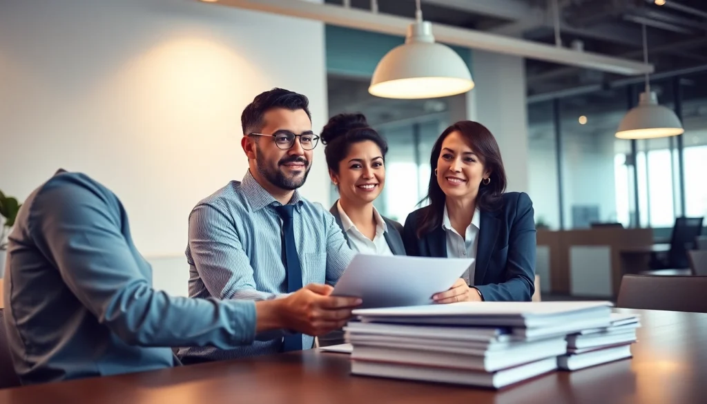 M&A & incorporation lawyers Gurgaon consulting clients in a modern office environment with legal documents.