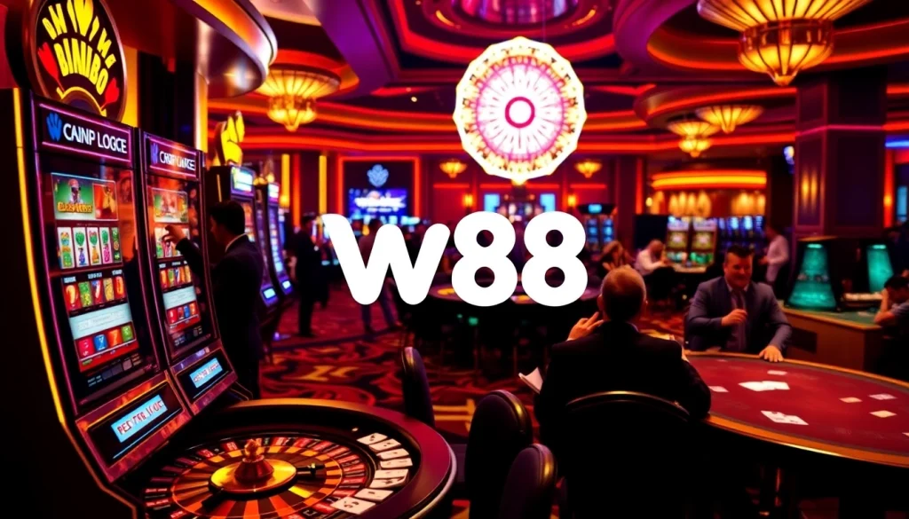 Experience the thrilling atmosphere at W88, where excitement meets luxury in online gambling.