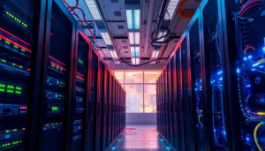 Optimize your network infrastructure with advanced server technology and colorful cables.