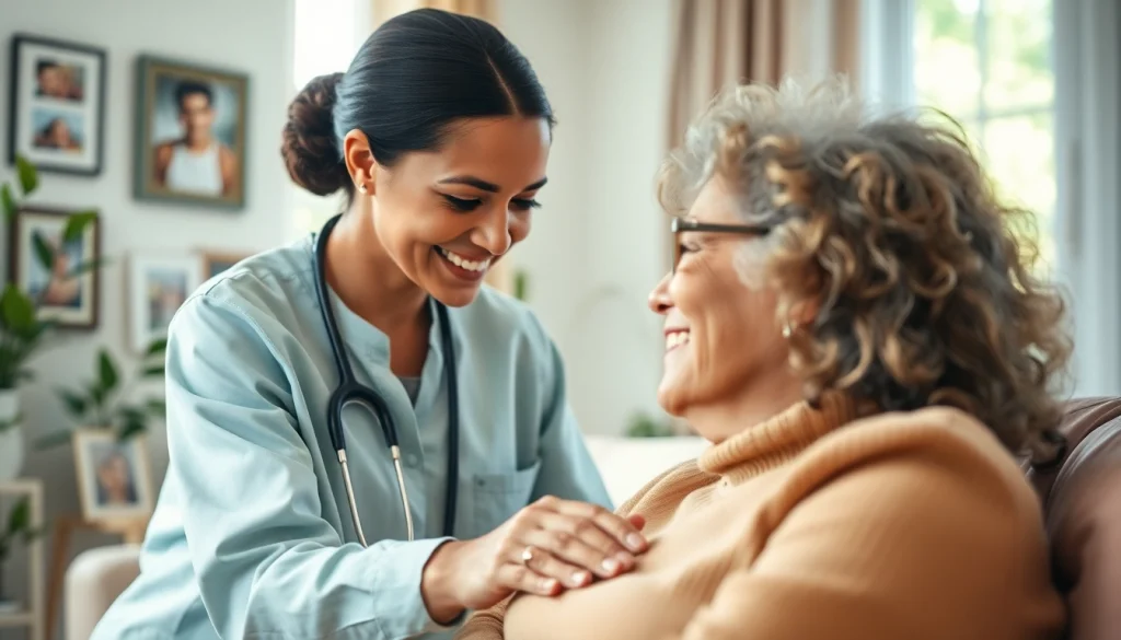 Providing compassionate senior care austin tx in a warm living room setting.