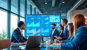 Analyze competitive intelligence trends in a collaborative office environment.