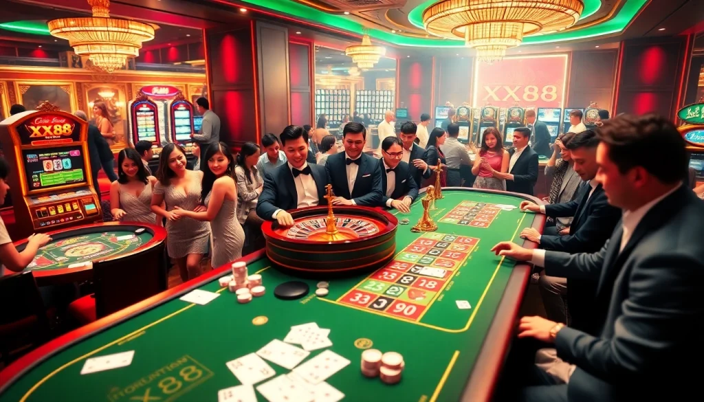 Join the excitement at XX88 Casino, featuring vibrant tables and thrilling slots.