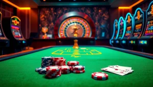 Exciting casino scene featuring 789BET đăng nhập with poker chips and roulette wheel.