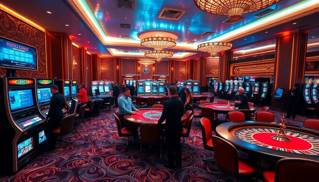 Players enjoying the thrilling atmosphere at 188bet.archi's luxurious casino tables.