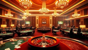 House of betting excitement with Nhà cái OK365 at a luxurious casino atmosphere.