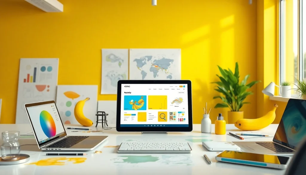 Enhance your creativity with the Nano Banana Pro interface in a vibrant workspace.