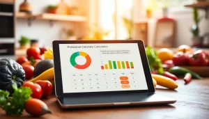 Calculate your daily caloric needs using an engaging calorie calculator on a digital device.