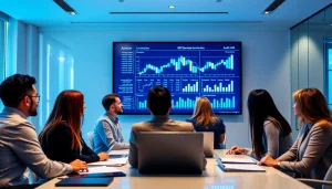 Professional accountants discussing VAT Services in UAE in a modern office setting.