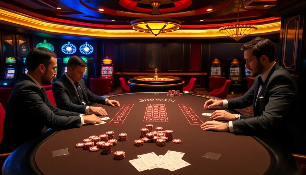 Raise your stakes at 389WIN with vibrant casino games and an elegant poker table.