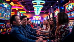 Menang di slot dengan depo 5k dana, pemain larut dalam perayaan di kasino.