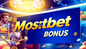 Mostbet bonus istifadə edərək yüksək mükafatlar qazanmağı göstərən cəlbedici vizual.