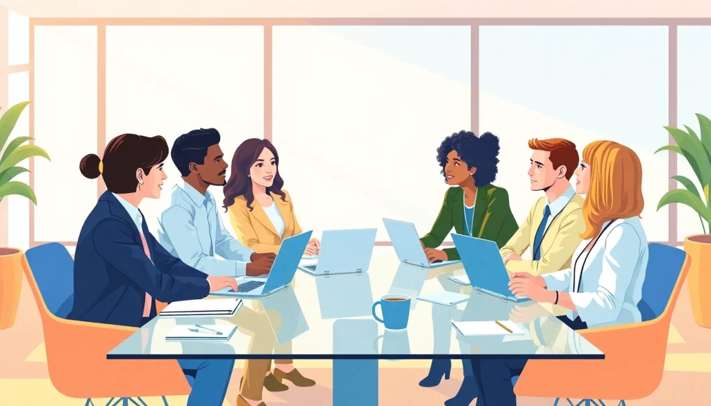 Engaging business coaching service session showcasing collaboration and professionalism.