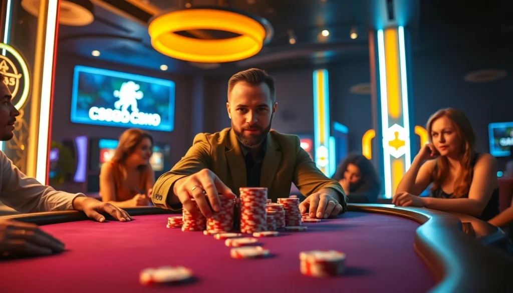 Discover the best csgo gambling sites in an engaging casino environment with vibrant decor.