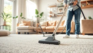 Enhancing pet odor carpet cleaning in a cozy living room setting.