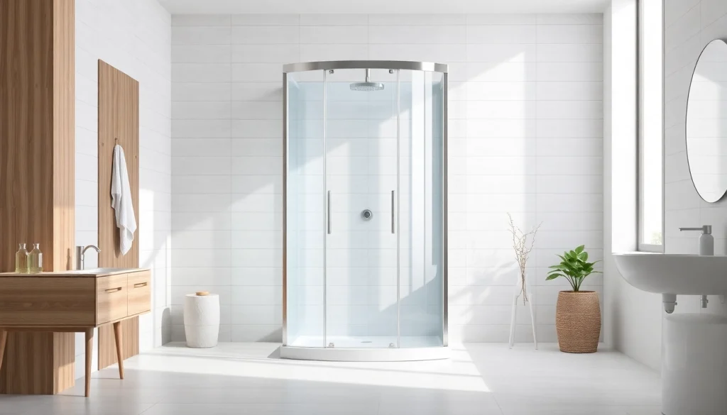 Entdecken Sie die sonni Duschkabine 80x80 in einem modernen Badezimmer mit sanften und beruhigenden Farben.
