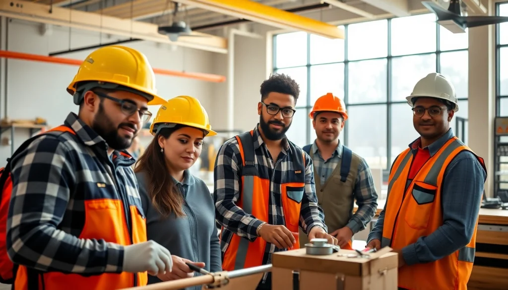 Hands-on training at trade schools in Southern California, featuring diverse students at work.