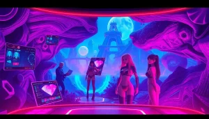 Engaging virtual scene of immersive porn games AI with vibrant characters and detailed environments.